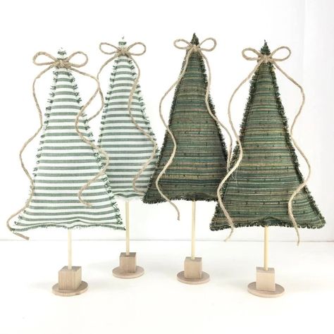 Farmhouse Mini Christmas Trees, Stuffed Fabric Tree on Stand, Cozy Mantle Shelf Decor, Modern Woodland Holiday Home Decorations Present Gift - Etsy Mantle Shelf Decor, Farmhouse Style Christmas Tree, Shelf Decor Modern, Woodland Wonderland, Mini Christmas Trees, Yarn Trees, Pallet Christmas Tree, Mantle Shelf, Fabric Tree