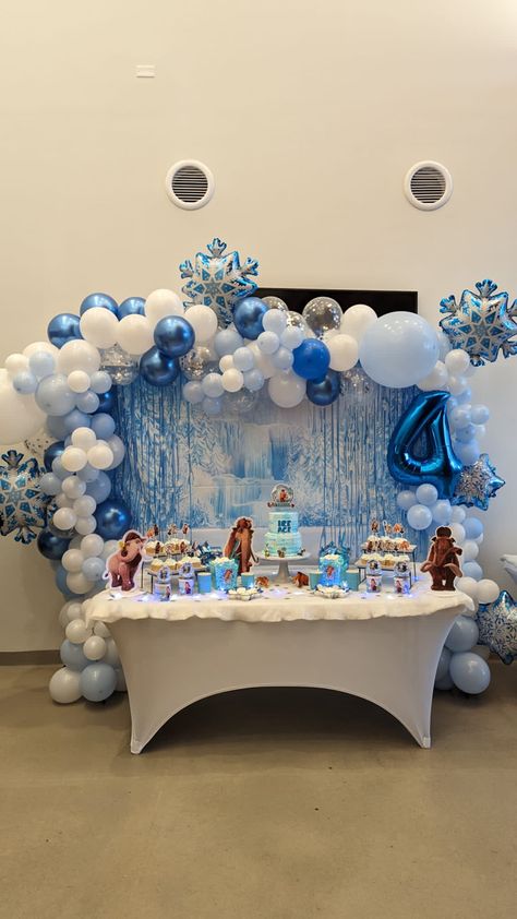 Ice Age Theme Birthday Party, Ice Age Birthday Party Ideas, Ice Age Birthday Party Decoration, Ice Age Party, Ice Age Birthday Party, Ice Age Cake, Birthday Party Decorations Diy, Ice Age, Boy Birthday Parties