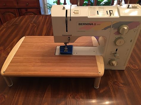 Diy Sewing Extension Table, Sewing Table Tops, Sewing Machine Dining Table, Extension Table For Sewing Machine, Diy Sewing Station, Diy Sewing Table How To Make, Diy Sewing Machine Extension Table, Sewing Machine Chair, Sewing Table Ideas