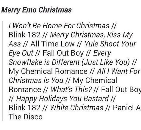 Emo Christmas Aesthetic, Emo Music Aesthetic, Emo Songs, Emo Christmas, Emo Song, Christmas Playlist, Music Nerd, Emo Memes, Song Suggestions