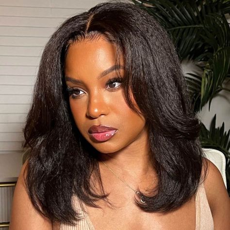 Straightening Curly Hair, Straight Short Bob, Layer Cut, Yaki Hair, Bob Lace Front Wigs, Straight Bob, Lace Front Human Hair Wigs, Indian Hair, Raw Hair