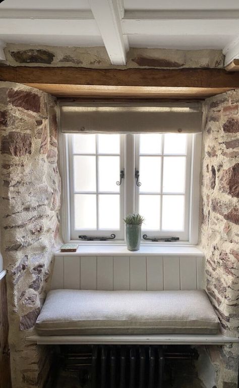 Stone Cottages Interior, Small Cottage Interiors, Cottage Stairs, Cornish Cottage, Country Cottage Interiors, Cottage Windows, Cornwall Cottages, Fishermans Cottage, Stone Cottages