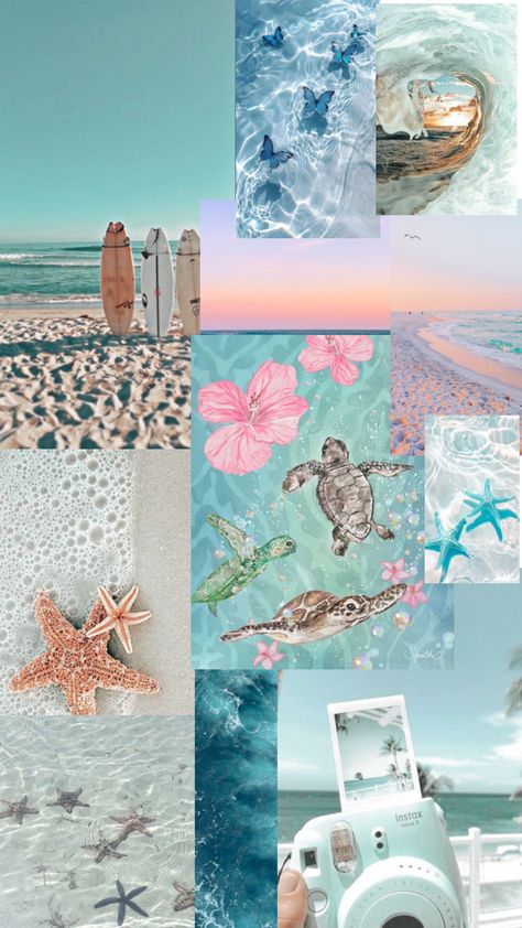 🪷 Preppy Asthetics Wallpaper, Preppy Asthetics, Asthetics Photos, Summer Prints Wallpaper, Iphone Wallpaper Preppy, Cute Backgrounds For Iphone, Preppy Beach, Cute Summer Wallpapers, Ocean Aesthetic