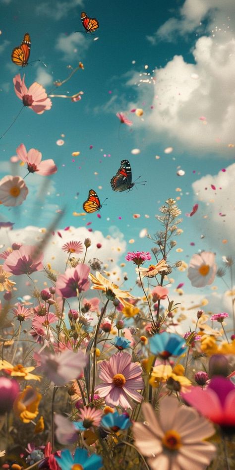 Wallpaper Backgrounds Realistic, Phone Wallpaper High Resolution, Floral Butterfly Wallpaper, Backgrounds Flowers Vintage, Vintage Blue Background, Out Of Focus Background, Lockscreen And Homescreen Wallpaper, Realistic Wallpaper, Realistic Photography