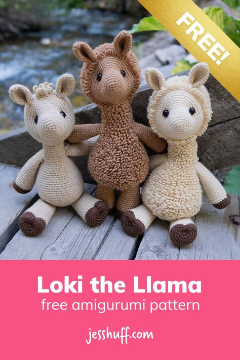 Crochet Llama Pattern Free | Amigurumi alpaca via @heyjesshuff Crochet Wild Animals, Llama Crochet Pattern Free, Llama Crochet Pattern, Amigurumi Alpaca, Crochet Llama, Dog Crochet, Crochet Patterns Free, Crochet Toys Free, Easy Crochet Animals