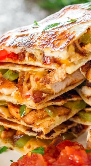 Chicken Fajita Quesadillas – sauteed onions, red and green peppers, perfectly seasoned chicken breast, melted cheese, between two tortillas.  Simply yummy. Mexican, Southwestern food. Fajita Tortilla Recipe, Chicken Fajitas Tortilla, Griddle Quesadilla Recipes, Fajitas Chicken Quesadillas, Blackstone Chicken Fajita Quesadillas, Hamilton Beach Quesadilla Maker Recipes, Rotisserie Chicken Quesadilla Recipe, Rotisserie Chicken Quesadillas Easy, Chicken Quesadillas With Rotisserie