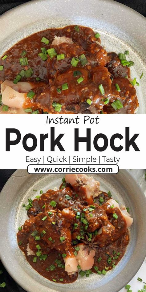 This Instant Pot Pork Hock is the recipe for you. It has a wonderful taste and you can make it easily using cheap and simple ingredients. Chinese Pork Hock Recipe, Ham Hock Instant Pot Recipes, Braised Pork Hocks, Pork Hocks Recipe How To Cook, Instant Pot Ham Hocks, Pork Hocks Recipe Instant Pot, Ham Hocks Recipes, Ham Hocks Instant Pot, Pork Hocks Recipe Slow Cooker