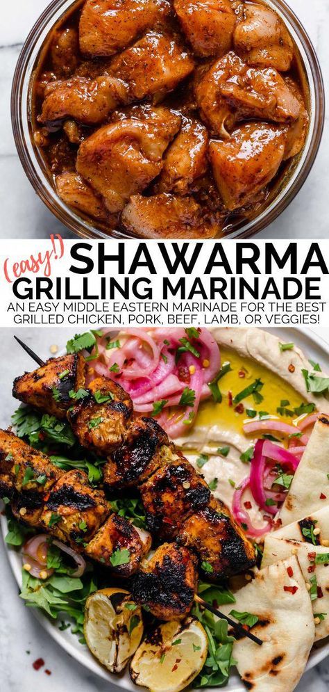 Swarma Chicken Shawarma Marinade, Lebanese Bbq Ideas, Chicken Swarma Ideas, Middle Eastern Sauce Recipes, Hummus Bowl Chicken, Greek Chicken Shawarma Recipe, Swarma Chicken Sauce, Schwarma Marinade, Middle Eastern Grilled Chicken