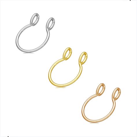 NZDLM Fake Septum Nose Ring Fake Nose Rings 20g Hoop Nose Ring Gold Rose Gold Silver 8mm Non Pierced Clip Nose Ring Faux Body Clip Nose Ring, Nose Ring Fake, Nose Ring Gold, Hoop Nose Ring, Septum Nose Rings, Septum Nose, Fake Nose Rings, Fake Nose, Nose Rings Hoop