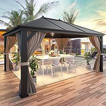 Metal Gazebo, Permanent Gazebo, Aluminum Gazebo, Canopy Curtains, Steel Roof, Lawn Party, Hardtop Gazebo, Gazebo Canopy, Steel Canopy