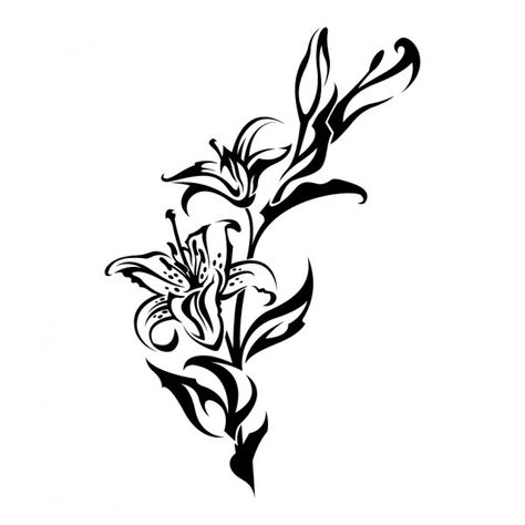 Small Pretty Tattoos, Cute Tiny Tattoos, Lily Tattoo, Stylist Tattoos, Black Ink Tattoos, Dope Tattoos, Simplistic Tattoos, Tattoo Design Drawings, Blackwork Tattoo