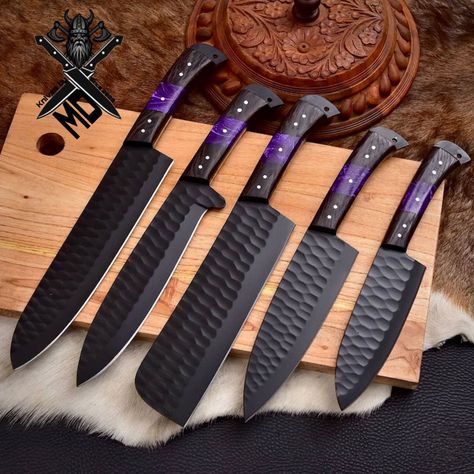 Leather Roll Bag, Kitchen Knives Handmade, Damascus Chef Knives, Kitchen Knife Set, Bbq Gifts, Steak Knife Set, Knife Gifts, D2 Steel, Chef Knives