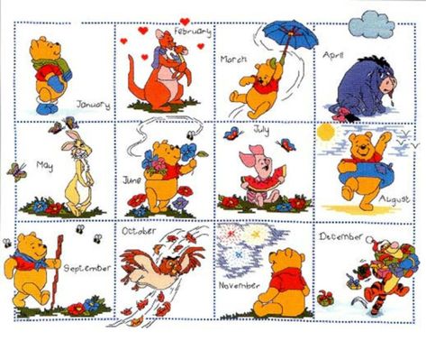 Gallery.ru / Photo # 1 - 1 - Tanyuscha1 Winnie The Pooh Cross Stitch, Pooh Cross Stitch, Winnie The Pooh And Friends, Tema Disney, Pooh And Friends, Hand Embroidery Kits, Winnie The Pooh Friends, Disney Cross Stitch, Baby Cross