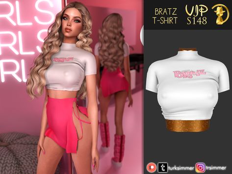 Sims 4 Bratz, 4 Bratz, Aesthetic Sims, Ts4 Clothes, Cc Clothing, Sims 4 Black Hair, Sims 4 Anime, Sims 4 Download, Sims 4 Expansions