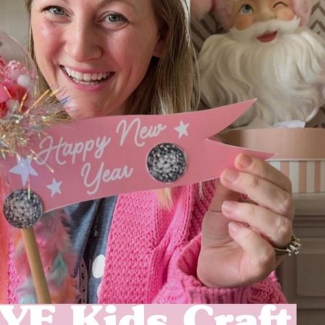 Kara Adams on Instagram: "Comment wand to get this free printable. Save and share for NYE! My all time favorite original creation from @whimsicallywonderful is the shaker wand! I’m sure you’ve seen these around the gram, but they got a start right here in 2019 as a shakeable snow-globe and I love sharing them with you now for every holiday. They are so simple. Parents have your kids fill up the ornaments and then you poke the wooden rod through and secure. Add some accents like mini garland, yarn, number stickers and our free pennant. Now your kids can shake in the new year! Follow @whimsicallywonderful for more easy and creative ideas as I ring in the new year with you 🪩 Disco custom confetti: @festivefetti Other items: @michaelsstores #happynewyear #newyearscelebration #kidscraf Mini Garland, Custom Confetti, Daycare Ideas, Kids C, Ring In The New Year, A Start, Number Stickers, Snow Globe, Creative Ideas