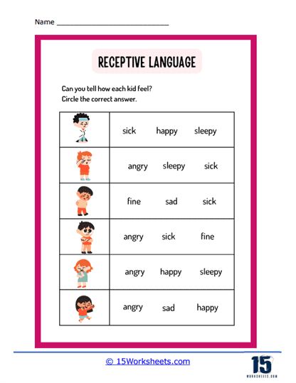 How They Feel Worksheet - 15 Worksheets.com List Of Emotions, Holiday Science, Kindergarten Social Studies, Receptive Language, Different Emotions, The Emotions, Facial Expression, Facial Expressions, Body Language