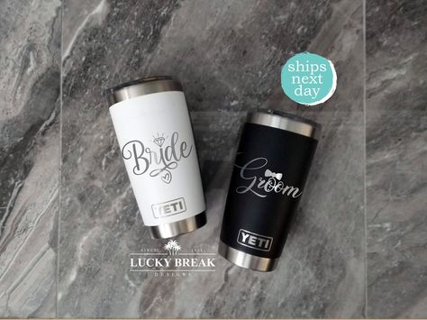 Bride And Groom Tumblers, Personalized Yeti Tumblers, Personalize Yeti, Wedding Tumblers, Wedding Gift Set, Yeti Tumbler, Personalized Wedding Gift, Wedding Cups, Personalized Bride