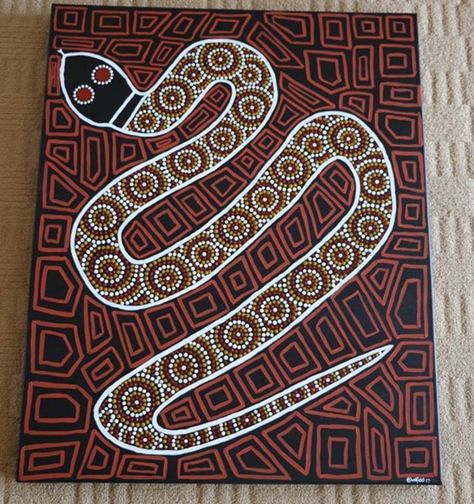 Serpent Folk Art, Aboriginal Turtle Art, Aboriginal Art Australian, Aboriginal Art Snake Dot Painting, Goanna Aboriginal Art, Indigenous Australian Art Dot Painting, Aboriginal Dot Painting, Aboriginal Dot Art, Indigenous Australian Art