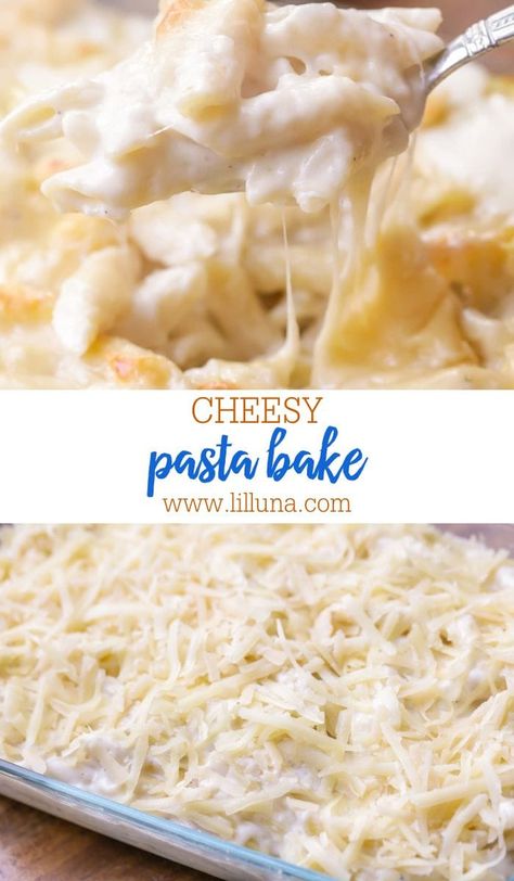 Pasta Bake is a deliciously cheesy meal, perfect for any night, and one that the whole family will love and devour in no time! #pastabake #macandcheese #bakedmacandcheese #bakedpasta #dinner 3 Cheese Pasta Bake, Oven Baked Pasta, Pasta Bake Recipes, Oven Dinners, Summer Suppers, Vegetable Meals, Cheddar Recipes, Cheesy Pasta Bake, Baked Pasta Recipes