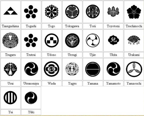 Symbols of Japan Samurai Crest, Japanese Crest, Japanese Symbols, Japanese Family Crest, Ronin Samurai, Logo Club, Japanese Motifs, Japanese Tattoo Symbols, Fairy Tattoo Designs