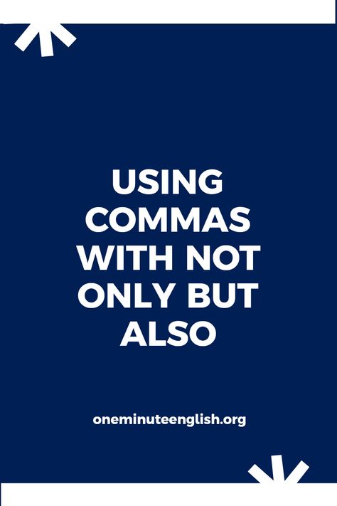 Master the art of comma placement when using the phrase 'not only... but also' to ensure your writing flows smoothly. This handy guide outlines the rules for correctly punctuating this common conjunction, helping you avoid confusion in your writing. Learn when to add a comma before 'but also' and understand important examples to clarify usage. This effective punctuation guide is perfect for students, writers, and anyone looking to polish their grammar skills. Enhance your writing with confidence and clarity today! When To Use A Comma, Using Commas, Correlative Conjunctions, Dependent Clause, Grammar Skills, College Board, Informational Writing, Academic Writing, Punctuation