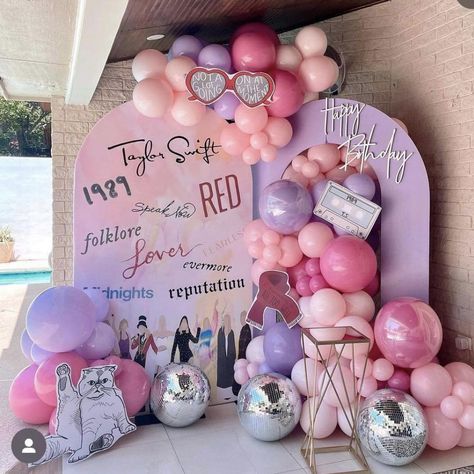 Taylor Swift Birthday Party Ideas, Taylor Swift Party, Taylor Swift Birthday, Pastel Balloons, Birthday Planning, Birthday Supplies, 11th Birthday, Birthday Backdrop, Party Activities