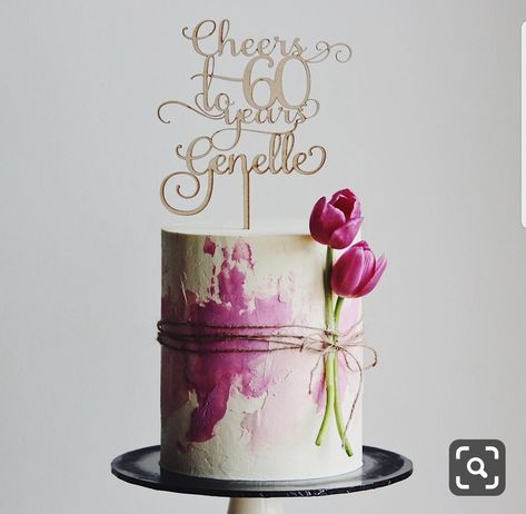 Tulip Cake, Torte Creative, Torte Cupcake, Romantic Wedding Cake, Beautiful Birthday Cakes, Cake Decorating Designs, Painted Cakes, Home Baking, Drip Cakes