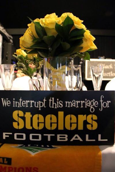 Steelers Wedding, Steelers Decor, Garage Wedding, Football Wedding Theme, Football Wedding, Steelers Baby, Steelers Girl, Go Steelers, Pittsburgh Steelers Football