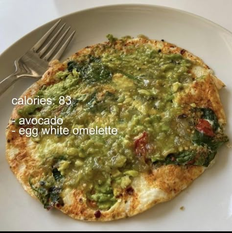 Avocado Omelette, Food Calories List, Food Calorie Chart, Foods For Abs, Healthy Low Calorie Meals, Low Cal Recipes, Healthy Food Dishes, Healthy Food Motivation, Healthy Lifestyle Food