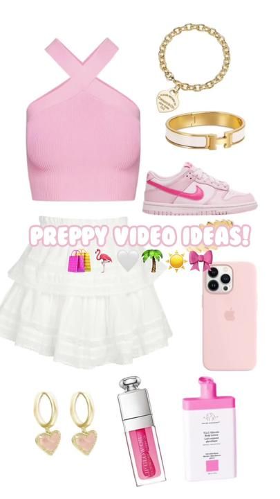 Preppy video Ideas!🥥🌿💗🛍️ #preppyvidss🦩💗⚡️🤍🤑 #preppyideas #prep... | Preppy Lifestyle Videos | TikTok Pink And White Preppy Outfit, Pink Dress Preppy, Preppy Pink Clothes, Prepy Girls Outfits, New Preppy Outfits, Pink Outfits Preppy, Preppy Clothes Ideas, Birthday Outfit Preppy, Pink Preppy Outfits