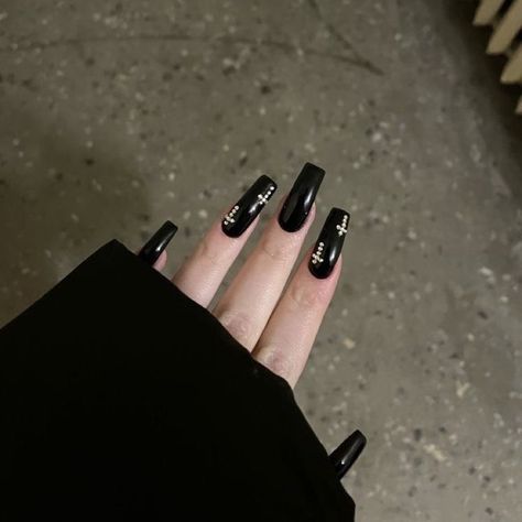 Black Coffin Nails, Hard Gel Nails, Hacker Aesthetic, Gothic Nails, Short Coffin Nails, Goth Nails, Grunge Nails, Minimal Nails, Long Square Acrylic Nails