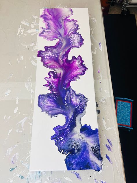 Art On Furniture, Gradient Light, Flow Art, Abstract Art Paintings Acrylics, Acrylic Pouring Techniques, Dutch Pour, Easy Canvas, Easy Canvas Art, Acrylic Pour Painting