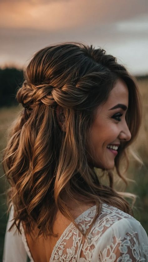 Ultimate Bridesmaid Hair Inspirations: From Updos to Braids - Inspire Inlet Hair For Bridesmaids, Doll Hairstyle, 15 Hairstyles, Bridesmaid Hair Inspo, To Braids, Half Updo Hairstyles, Boho Bridal Hair, Wedding Hair Half, Simple Bridesmaid Hair