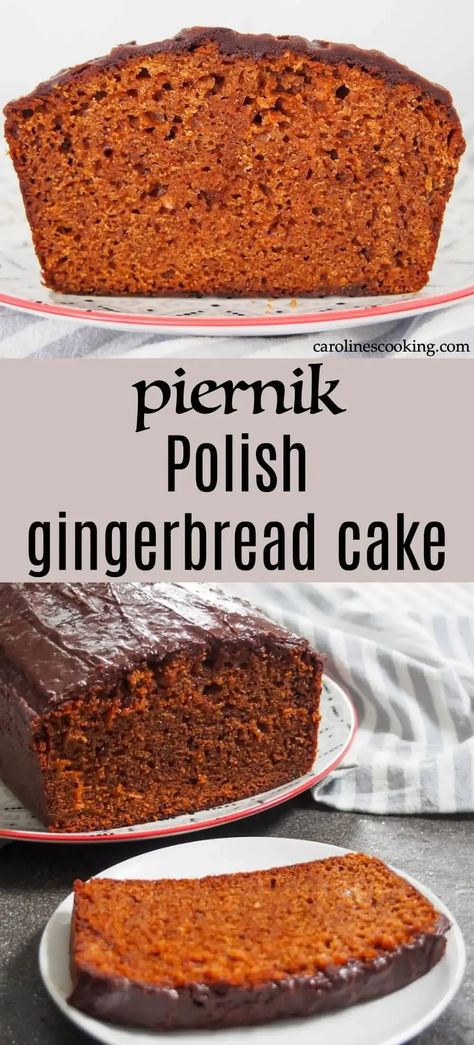 Piernik is a Polish gingerbread or honey spice cake that is packed with delicious flavor. It's traditional for the festive season, but being both easy and tasty, it's worth making any excuse to make it. The spices are more warm than peppery, so it makes a great coffee-time or morning snack for the whole family. #gingerbread #honeyspicecake #christmas Easy Polish Deserts, Polish Deserts, Polish Gingerbread, Polish Foods, Polish Desserts, Polish Food, Sale Ideas, Morning Snack, Yogurt Cake