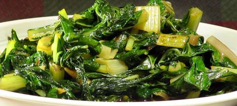 Stir-Fried Swiss Chard – Whats for Dinner Swiss Chard Stems, Egg And Cheese Muffins, Soy Sauce Stir Fry, Best Vegetable Recipes, Slow Cooker Ribs, Chard Recipes, Beef Skewers, Honey And Soy Sauce, Bacon Appetizers