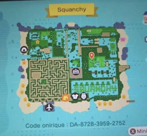 Acnh Maze Dream Code, Acnh Maze Design, Animal Crossing Maze, Acnh Maze, Acnh Fairytale, Map Da, Dream Address, Dream Code, Cozy Games