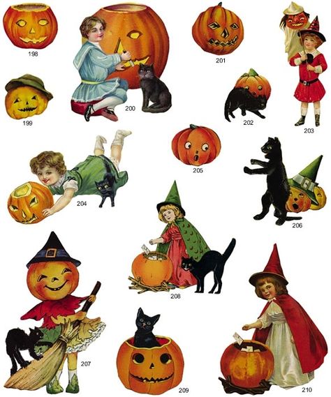 vintage halloween clipart free Halloween Clipart Free, Halloween Tree Decorations, Uhyggelig Halloween, Pumpkin Ornaments, Halloween Decor Diy, Halloween Clips, Halloween Retro, Wooden Pumpkins, Vintage Halloween Decorations