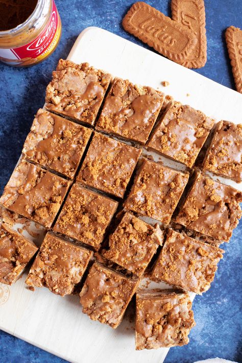 Biscoff Tiffin, Chocolate Tiffin Recipe, Fridge Cake, Biscoff Recipes, Hedgehog Cake, Tiffin Recipe, Tray Bake Recipes, Ginger Biscuits, Digestive Biscuits