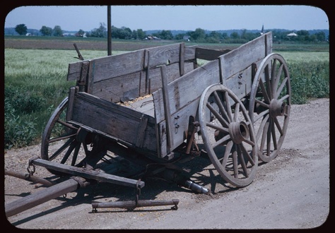 Broken farm wagon near Kaskaskia, Ill., May 13, 1949. (Charles W. Cushman) Cowboys Haters, Farm Wagons, Horse Drawn Wagon, English Projects, Old Wagons, The Memes, Carson Wentz, Nfl Memes, Dallas Cowboys Fans