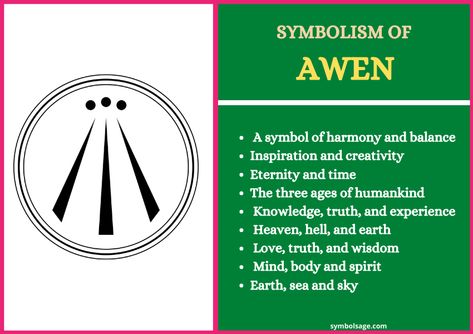 The Awen is an important symbol in Celtic culture, as a symbol of creativity, imagination, and aesthetic sensibility. Awen means essence or poetic inspiration in the Celtic language. While seemingly simple in appearance, the Awen holds deep symbolic meaning. Awen Tattoo, Welsh Symbols, Druid Tattoo, Druid Symbols, Celtic Paganism, Celtic Druids, Irish Symbols, Pagan Spirituality, Protection Symbols