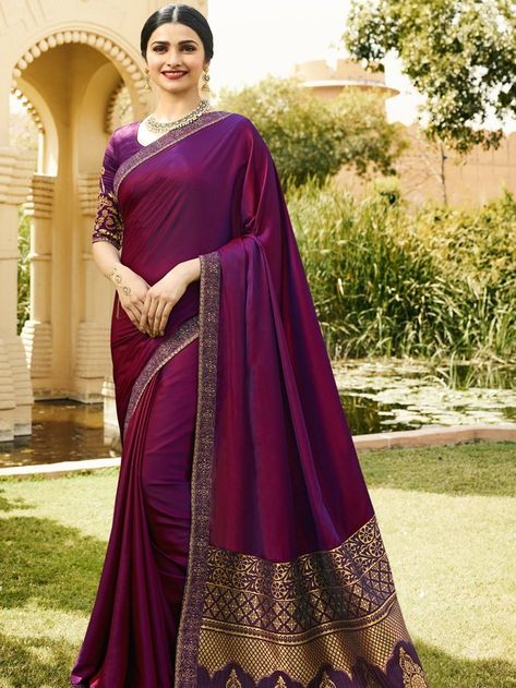 Buy Superb Saree Available At Siya Fashion Wine Color Party Wear Saree With Un Stitched Blouse #wine Wine Color Saree, Designer Sarees Online Shopping, Prachi Desai, Indian Designer Sarees, Party Wear Saree, Silk Saree Blouse, Designer Sarees Online, Art Silk Sarees, Trendy Sarees