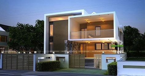 5080 square feet, 5 bedroom box model house architecture design by Aakriti design studio, Dubai &  Kerala. 5000 Sq Ft House Plans, Box House Design, New Model House, Indian House Plans, Basement House Plans, House Plans Mansion, Mansion Designs, Small House Elevation Design, Latest House Designs