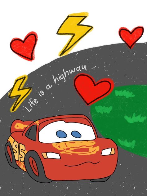 Lightning Mcqueen Promposal, Lightning Mcqueen Art, Lightning Mcqueen Drawing, Drawings For Boyfriend, Boho Art Drawings, Boyfriend Crafts, Music Collage, Canvas Drawing