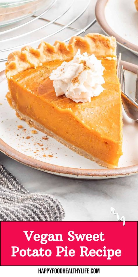 Indulge your sweet tooth with this Vegan Sweet Potato Pie Recipe! Think classic sweet potato pie is unbeatable? Wait until you try this rich, creamy, and surprisingly easy vegan version. Your taste buds will thank you for the burst of flavors in every bite. 
| Sweet Potato Recipes Dessert | Vegan Pies Recipes | vegan sweet potato pie recipes easy | Eggless Sweet Potato Pie, Vegan Sweet Potato Pound Cake, Sweet Potato Dessert Healthy, Sweet Potato Recipes Dessert, Sweet Potato Recipes Vegan, Sweet Potato Hand Pies, Recipes Dessert Healthy, Best Sweet Potato Pie, Healthy Sweet Potato Pie