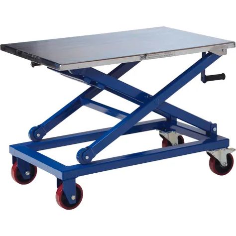 Mobile Hand Crank Mechanical Scissor Lift Table CART-660-M 660 Lb. Capacity - 37 x 23 Platform Welding Table For Sale, Welding Table Diy, Garage Workbench Plans, Table Saw Workbench, Workbench Plans Diy, Welding Cart, Lift Table, Diy Workbench, Diy Welding