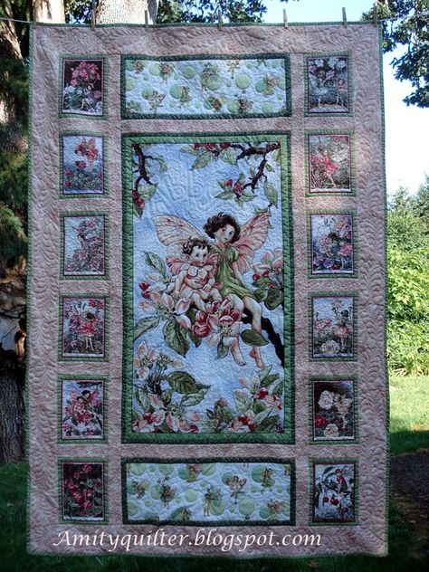 Panel quilt idea  Wolf Song Panel Quilt. Description from pinterest.com. I searched for this on bing.com/images Fairy Quilt, Wildlife Quilts, Asian Quilts, Panel Quilt Patterns, Fabric Panel Quilts, Medallion Quilt, Picture Quilts, Quilt Border, Quilt Baby