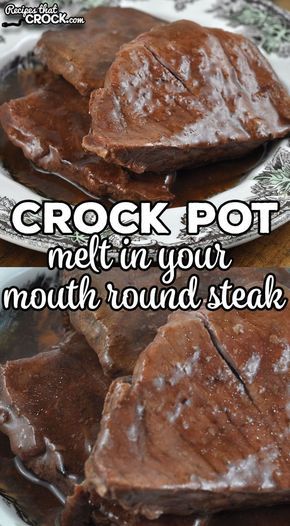 Crock Pot Round Steak, Tenderized Round Steak Recipes, Crockpot Round Steak Recipes, Beef Round Steak Recipes, Bottom Round Steak Recipes, Round Eye Steak Recipes, Beef Bottom Round Steak, Round Steak Recipe, Top Round Steak Recipes