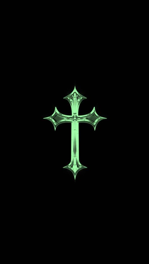 Chrome Hearts Cross Wallpaper, Green Cross Wallpaper, Aesthetic Green Wallpaper Iphone, Cross Pfp, Stussy Wallpaper, Activism Art, Kaws Wallpaper, 2k Wallpaper, Dark Purple Wallpaper