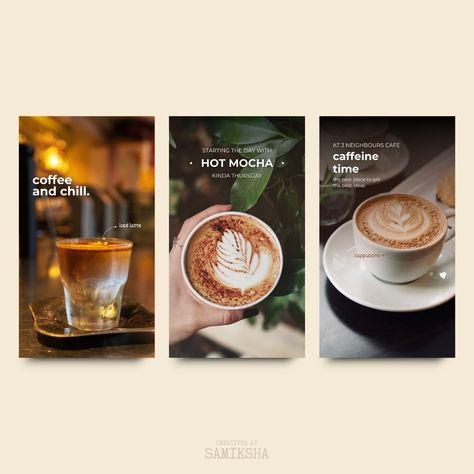 Want to create social media stories that truly stand out? Let’s collaborate to design engaging, visually stunning content for your brand! DM me to get started! 💬✨ Here's a glimpse into the social media stories I recently designed for a cafe, blending aesthetic visuals with strategic messaging to bring their brand to life. 🍰☕ These stories capture the cafe’s inviting atmosphere, delicious treats, and special offers, all while keeping the audience engaged and wanting more. From highlighting t... Cafe Social Media Content, Cafe Social Media, Aesthetic Visuals, Brand Collaboration, Iced Latte, The Cafe, Delicious Treats, Start The Day, Social Media Content