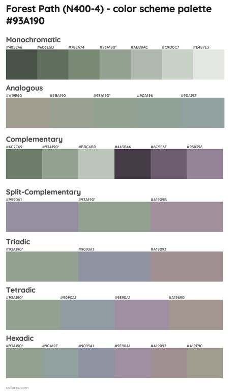 Color Wheel Sage Green, Monochromatic Color Outfit, Sage Color Outfit Ideas, Saybrook Sage Color Palettes, Sage Green Color Combinations Outfit, Sage Complimentary Colors, Sage Outfits Color Combos, Sage Color Combinations, Saybrook Sage Benjamin Moore